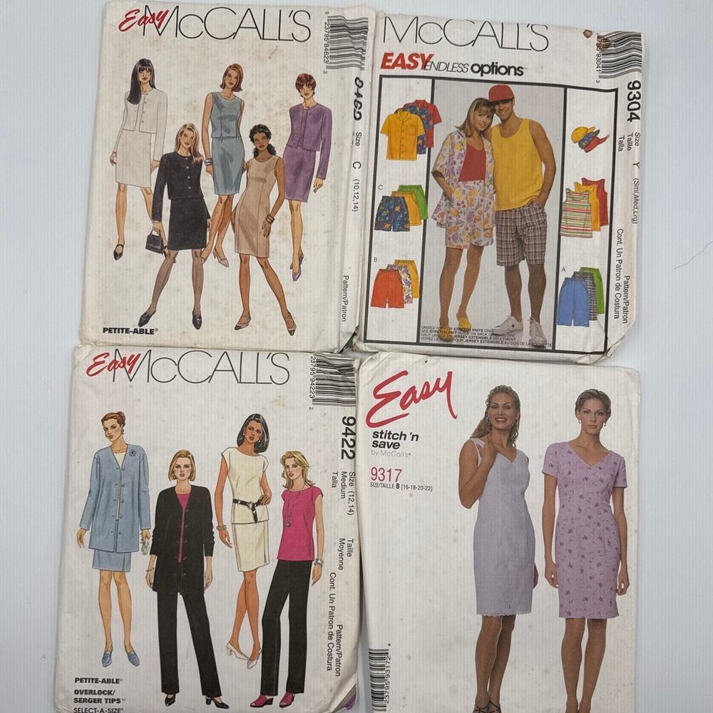 Easy Sewing Pattern 7 Lot Simplicity McCalls Dress Pants Casual Plus Size Petite